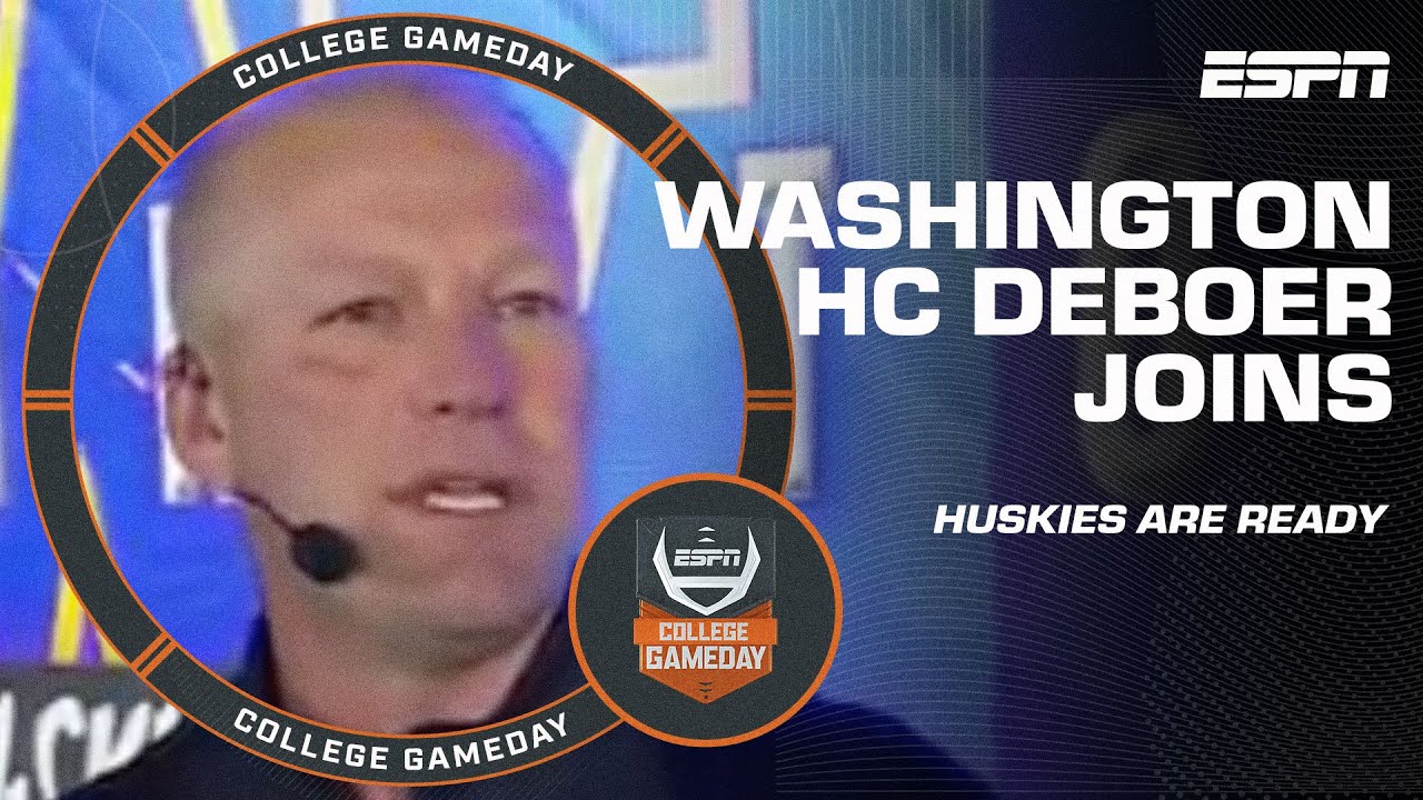 Kalen DeBoer CAME TO WASHINGTON for the championship atmosphere 🔥 | College GameDay