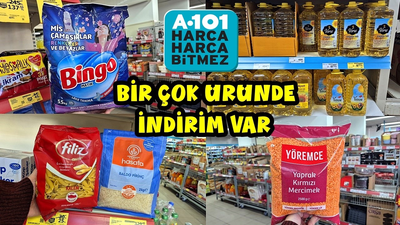 A101 HAFTALIK İNDİRİMLER🔔BİR &Ccedil;OK &Uuml;R&Uuml;N VE GIDA &Uuml;R&Uuml;NLERİ İNDİRİMDE🎉A101 HAFTANIN YILDIZLARI İNDİRİMİ