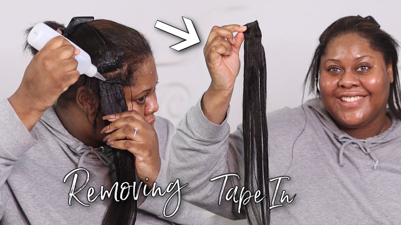 HOW TO REMOVE TAPE IN EXTENSIONS (NO BREAKAGE)