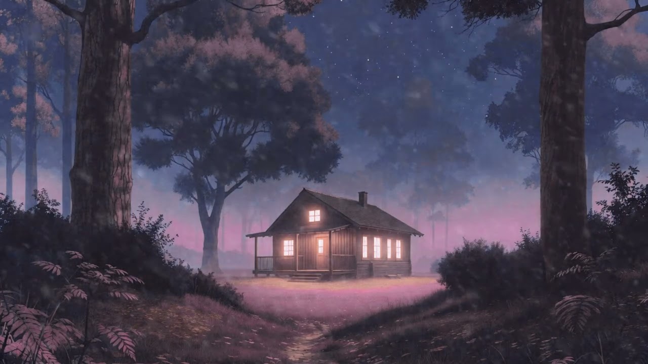 Rain Cozy Forest Cabin at Night 🌙 Relaxing Nature Ambience for Sleep, Study & Relaxation