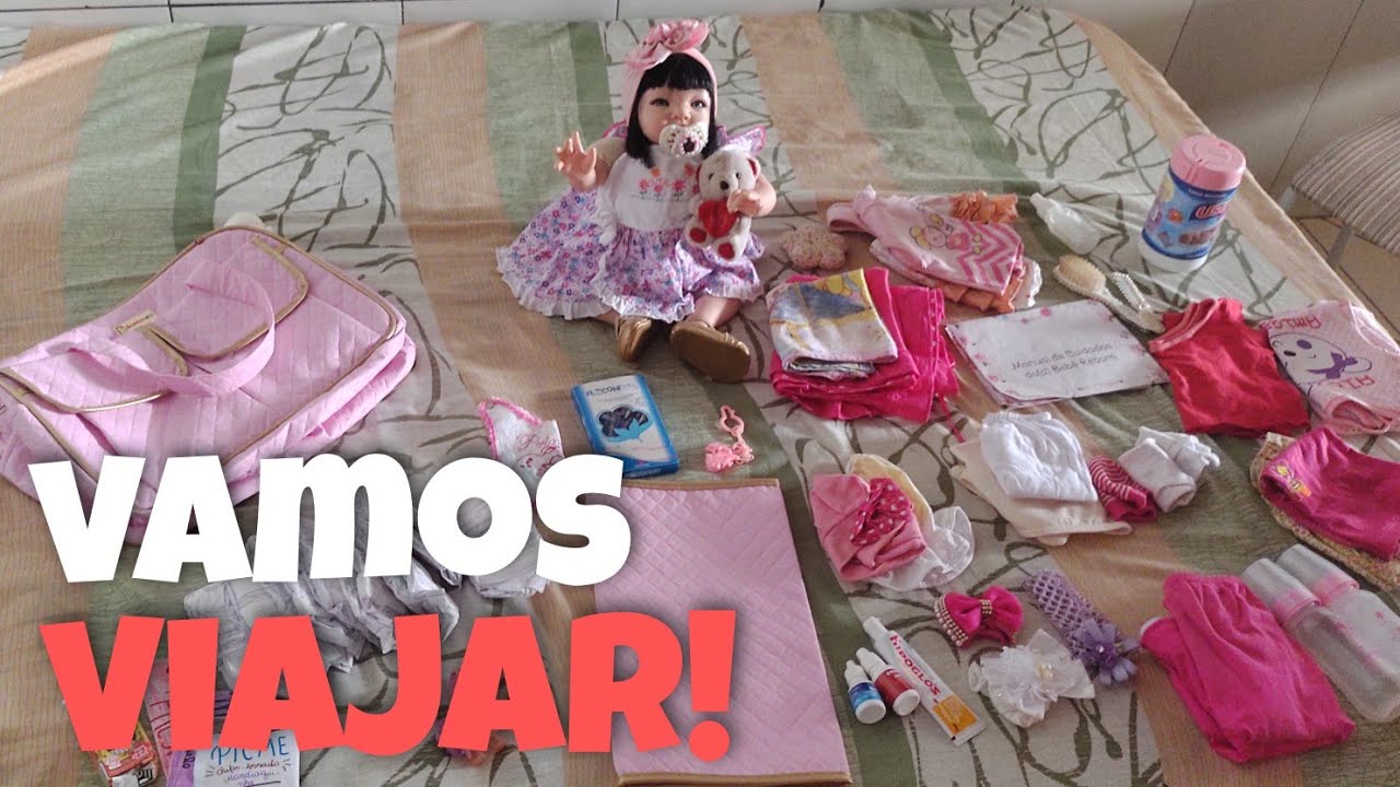 Arrumando a mala de viagem da minha bebê reborn! *vamos viajar! *mostrei tudo!