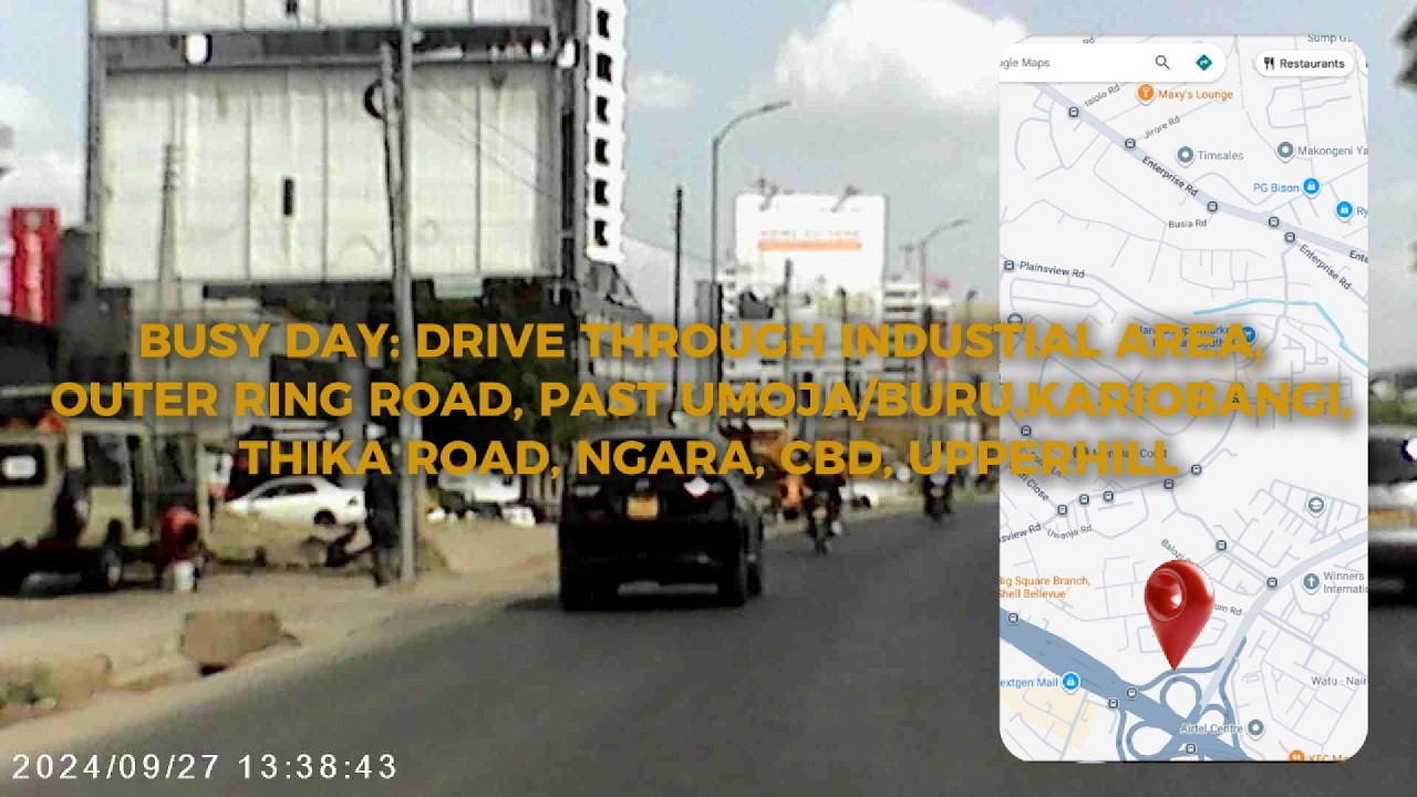 BUSY DAY DRIVE THROUGH INDUSTIAL AREA, OUTER RING