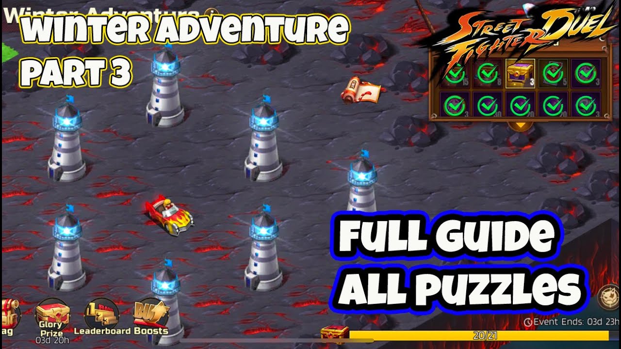 WINTER ADVENTURE PART 3 Full reward and puzzle guide Street Fighter Duel