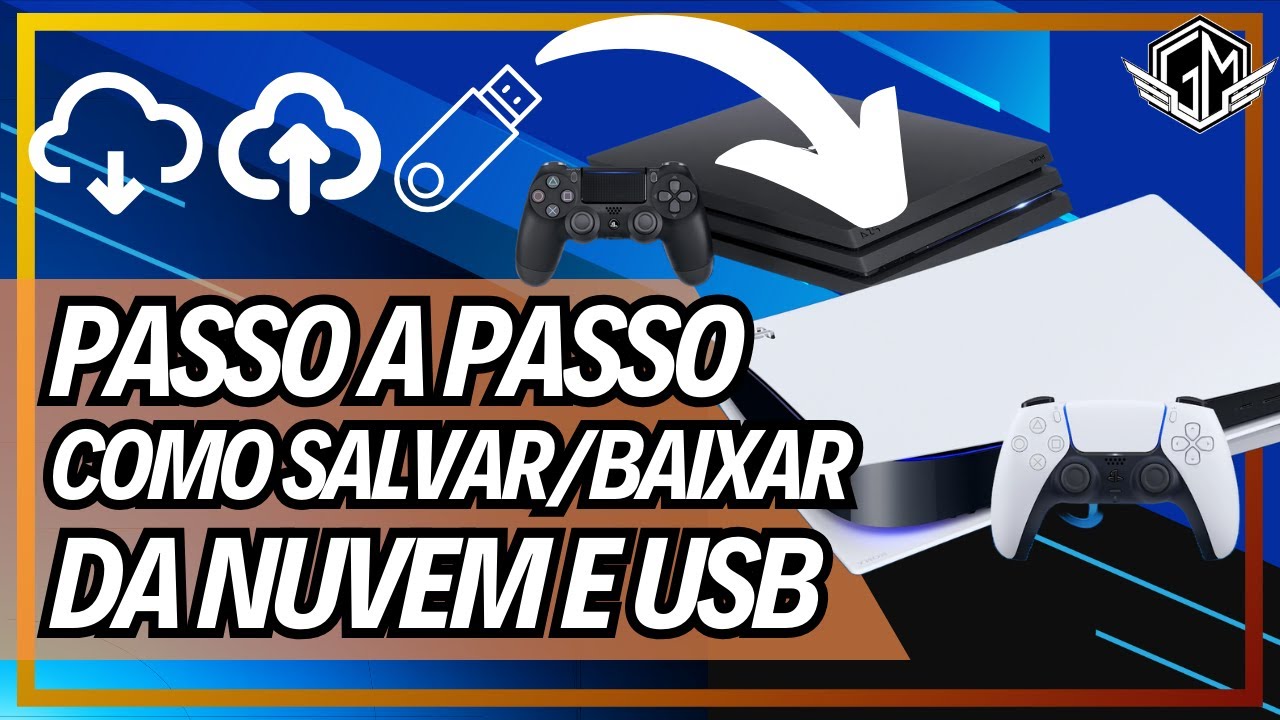 Como salvar seus jogos na Nuvem / USB PS4 e PS5 - Download e Upload Passo a Passo fácil