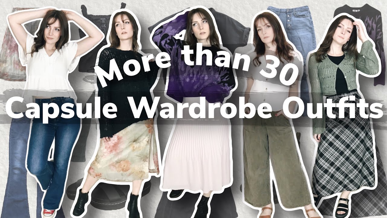 More than 30 outfits with my spring/summer capsule wardrobe (mostly thrifted)