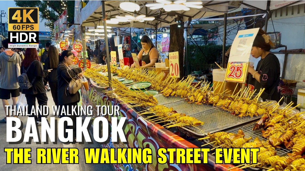 🎡 The River Walking Street 2026: Amazing Street Foods Event At Pinklao! [4K HDR]