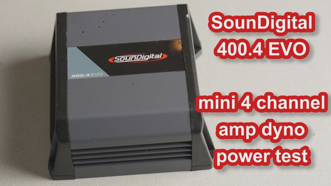 Тест мощности автомобильного мини-усилителя SoundDigital 400.4 EVO, 4 канала, 400 Вт, на динамоме...