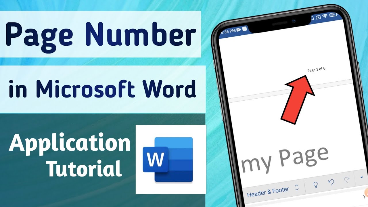 How to Insert Page Numbers in Pages of Microsoft Word App | MS Word App se Page me Number kaise dale