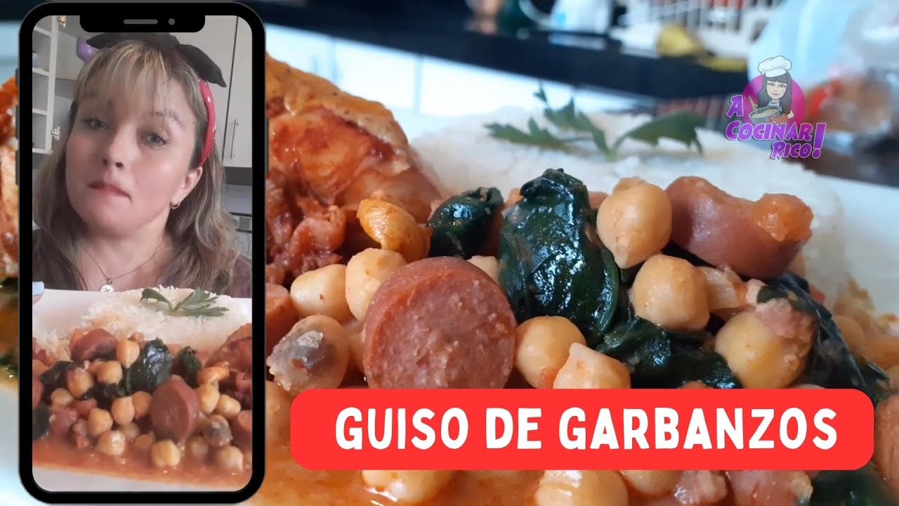 Receta GUISO DE GARBANZOS CON ESPINACAS | Receta Paso a Paso