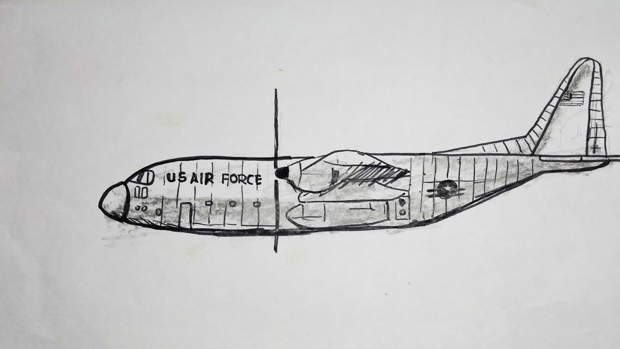 How to draw military vehicles , Hercules air craft 