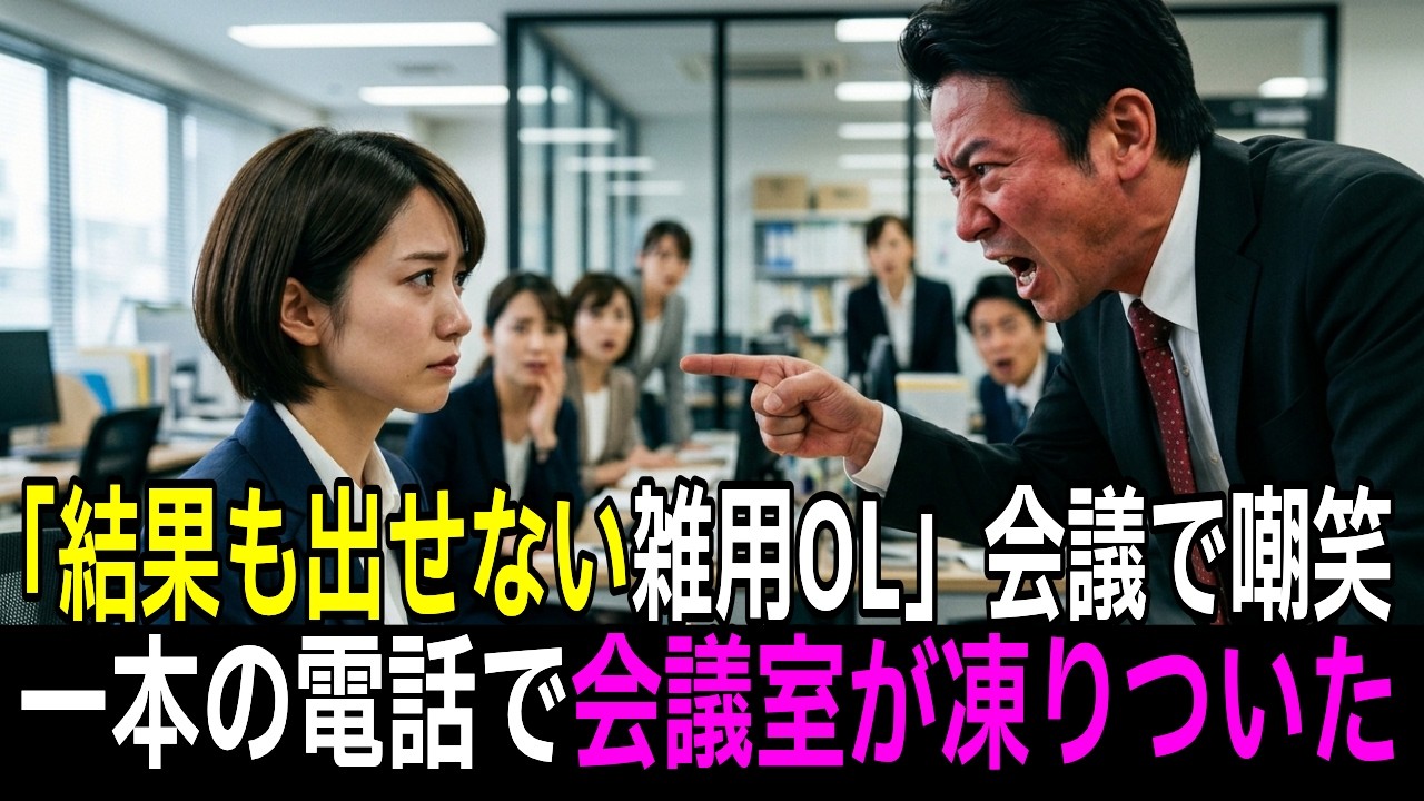 「結果も出せない雑用OL」会議で嘲笑した営業部長.3日後、最大取引先から一本の電話で全員が凍りついた理由とは…