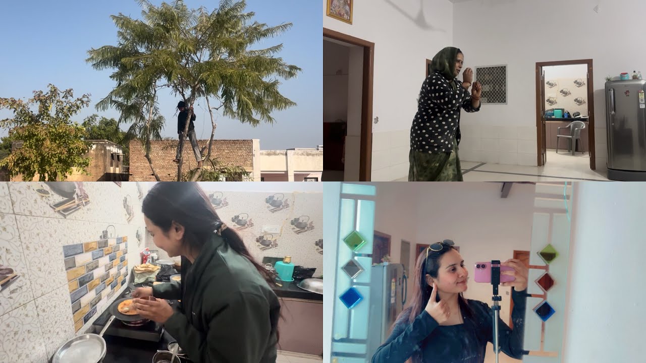 Aaj kitchen ki baari aagyi meri 🥲#viralvideo #ganvkilifestyle #vlog #villagerlifestyle #kitchen 