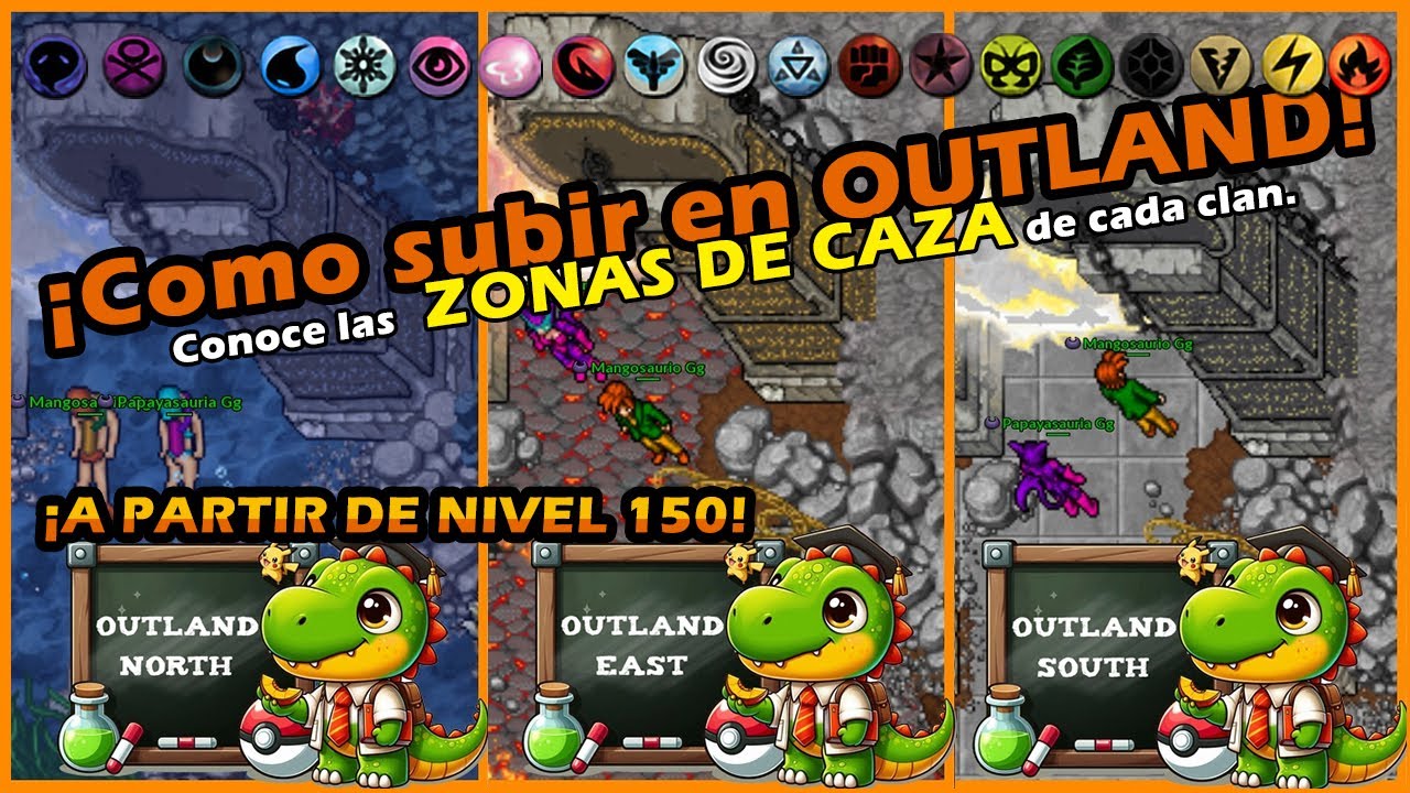 Guía Completa de Outland para nivel 150 | Rutas y Mejores Zonas de Caza por Clan | #PokeXgames