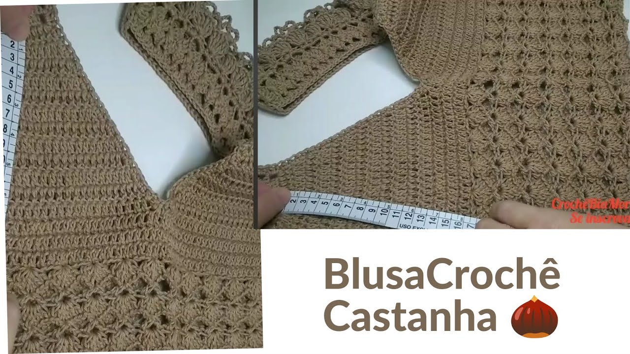 Blusa De Croche Castanha Aula 1 #modafeminina #croche