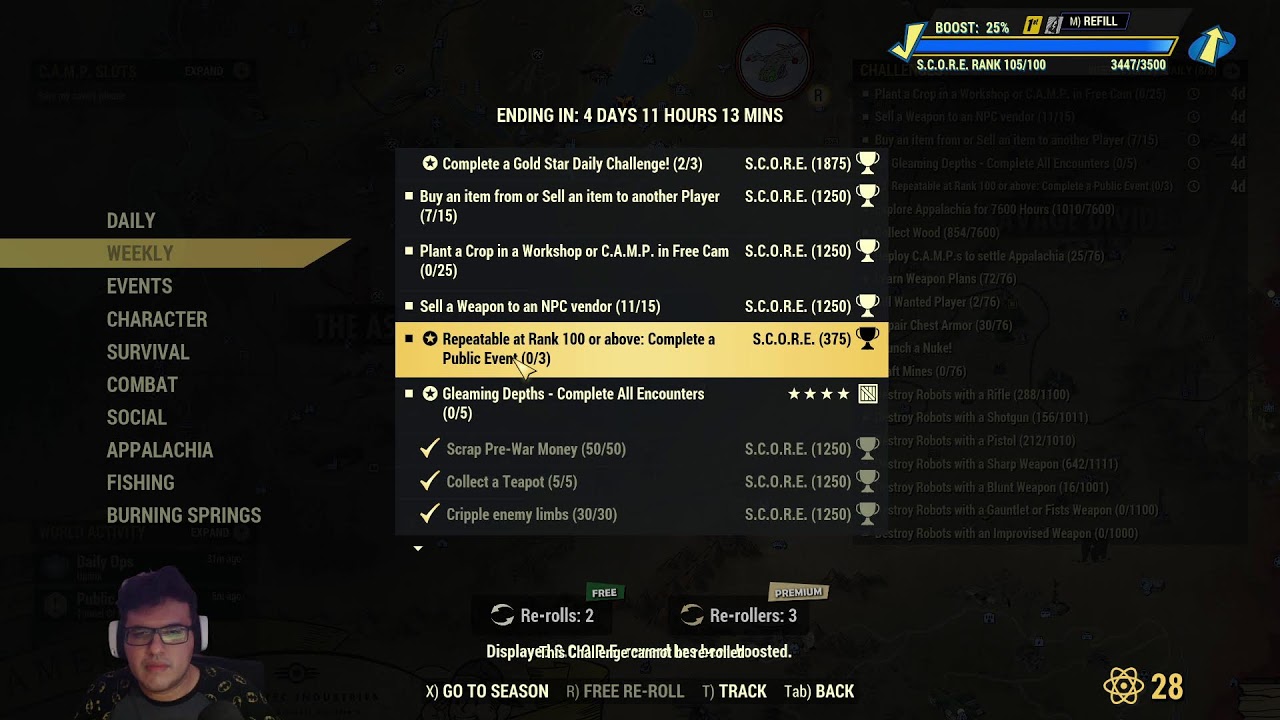 fallout 76 just doing my challenges