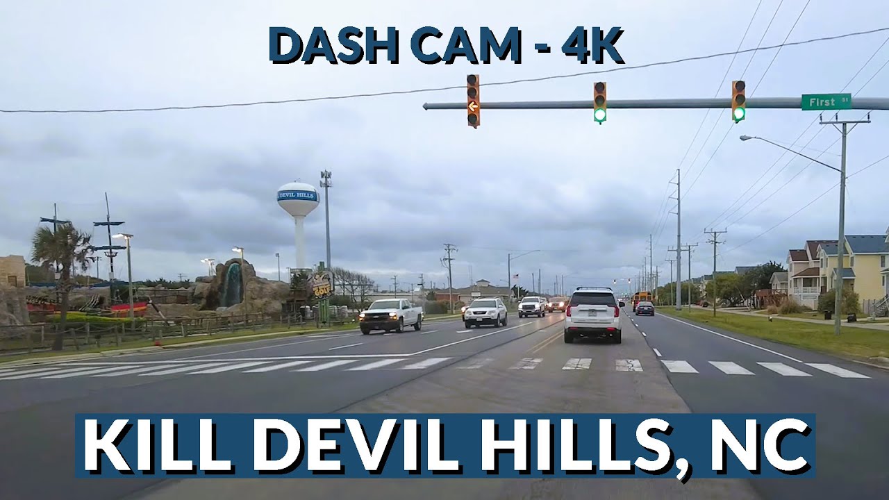 Kill Devil Hills, North Carolina - Driving Video 4K