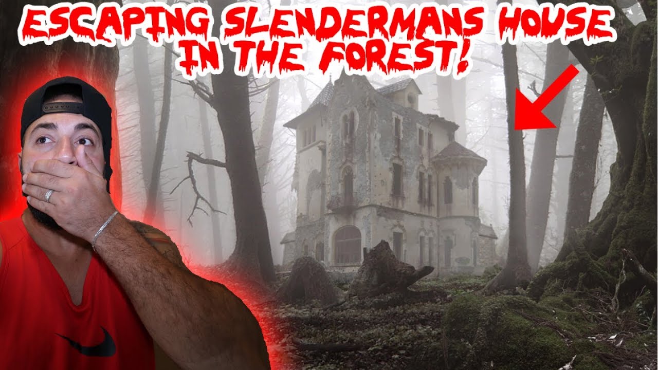 ESCAPING SLENDER MANS HOUSE IN THE WOODS! *I CAUGHT HIM ON CAMERA* | MOE SARGI