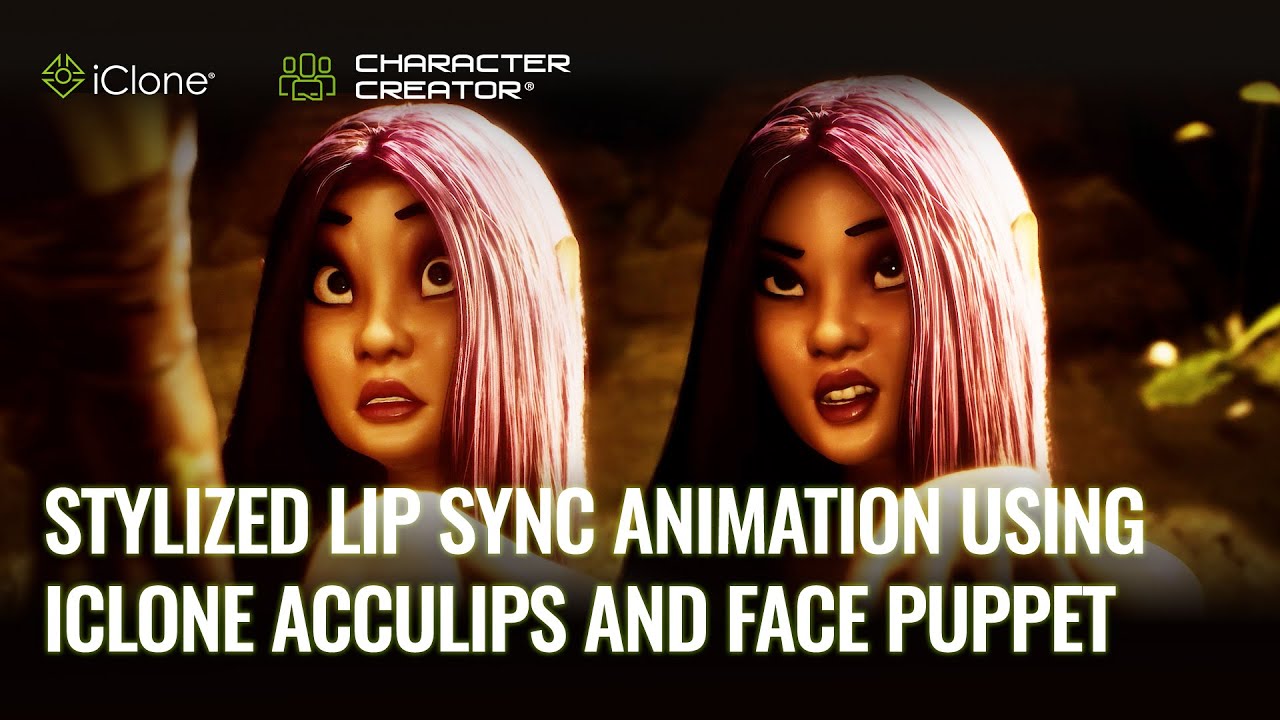 Stylized Lip Sync Animation using iClone AccuLIPS and Face Puppet