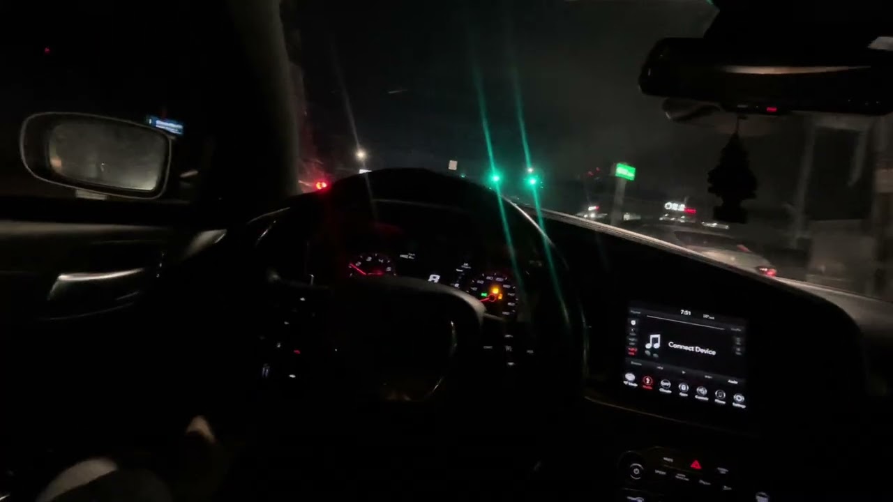 Hellcat Supercharged 5.7 Hemi R/T POV Drive (Night Cruise + Whine)🍷