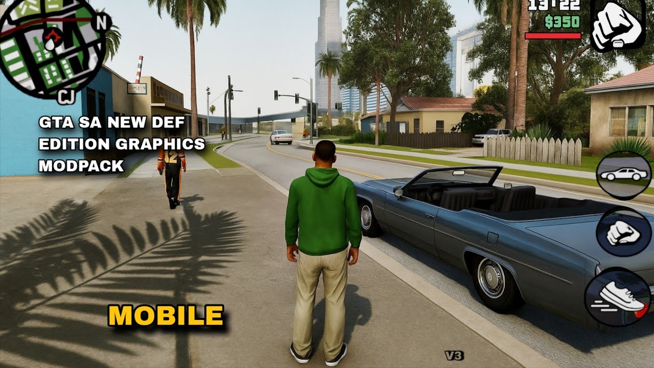 GTA SA Definitive Edition: New Graphics Modpack v3 | Android Gameplay & Showcase 