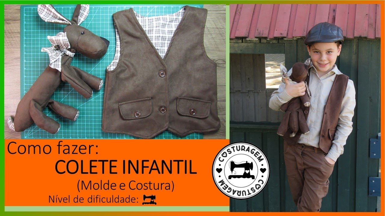 Colete Infantil (Molde e Costura) [COSTURAGEM]