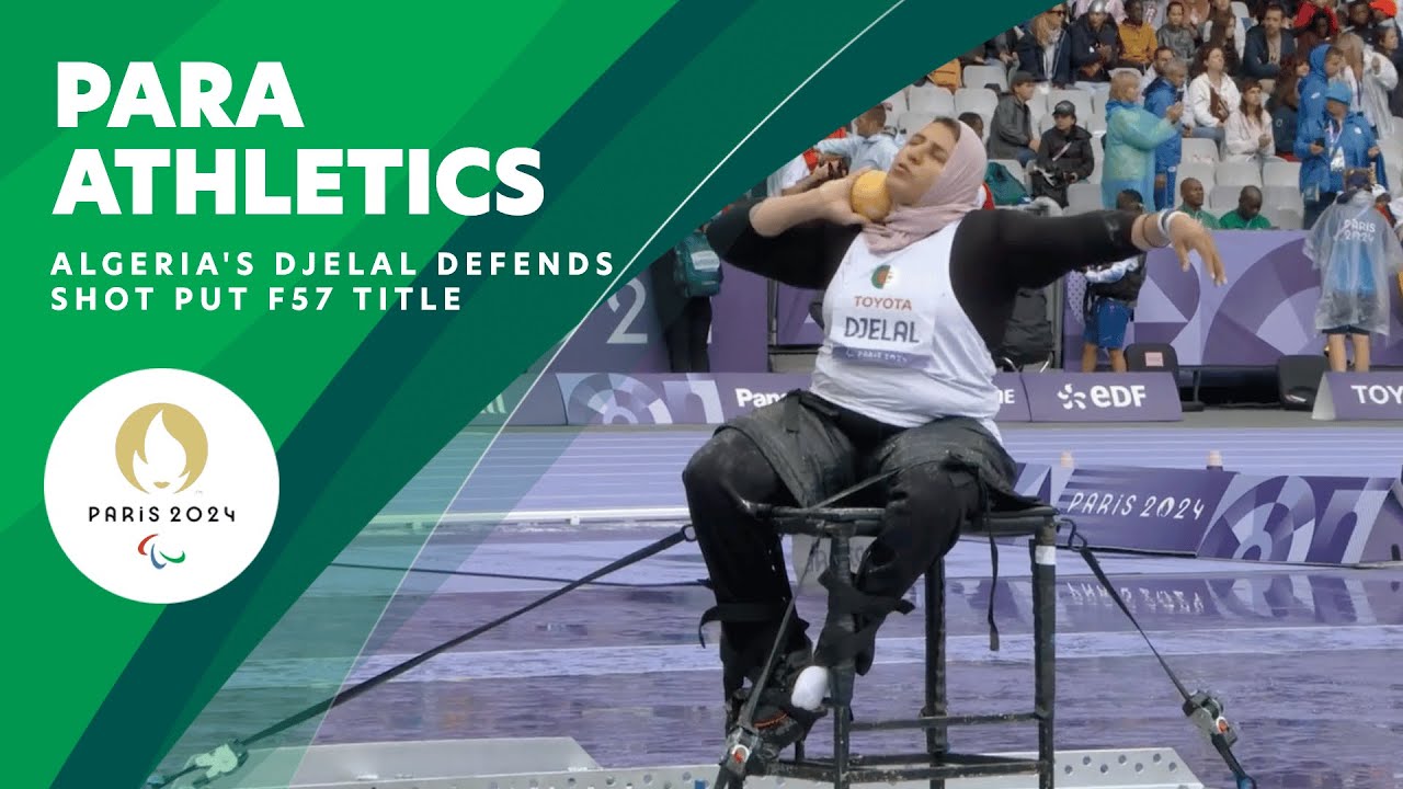 Title Defended 🥇 Safia Djelal Secures The Shot Put F57 Gold 🔥🇩🇿