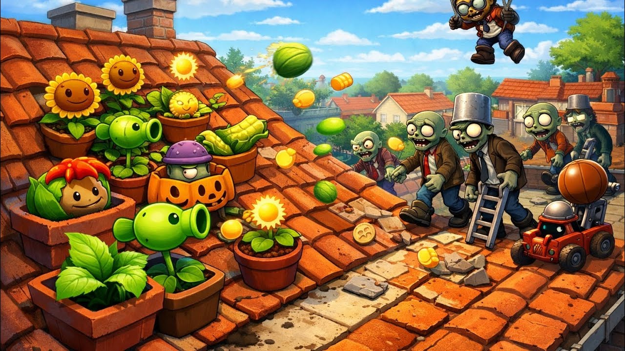 El tejado --- PLANTAS VS ZOMBIES EP.21