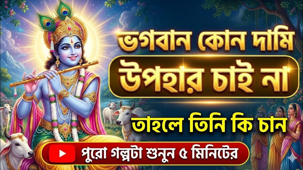 ভগবান কোন দামী উপহার চাই না।তাহলে তিনি কি চান| পুরো গল্পটা শুনুন পাঁচ মিনিটে