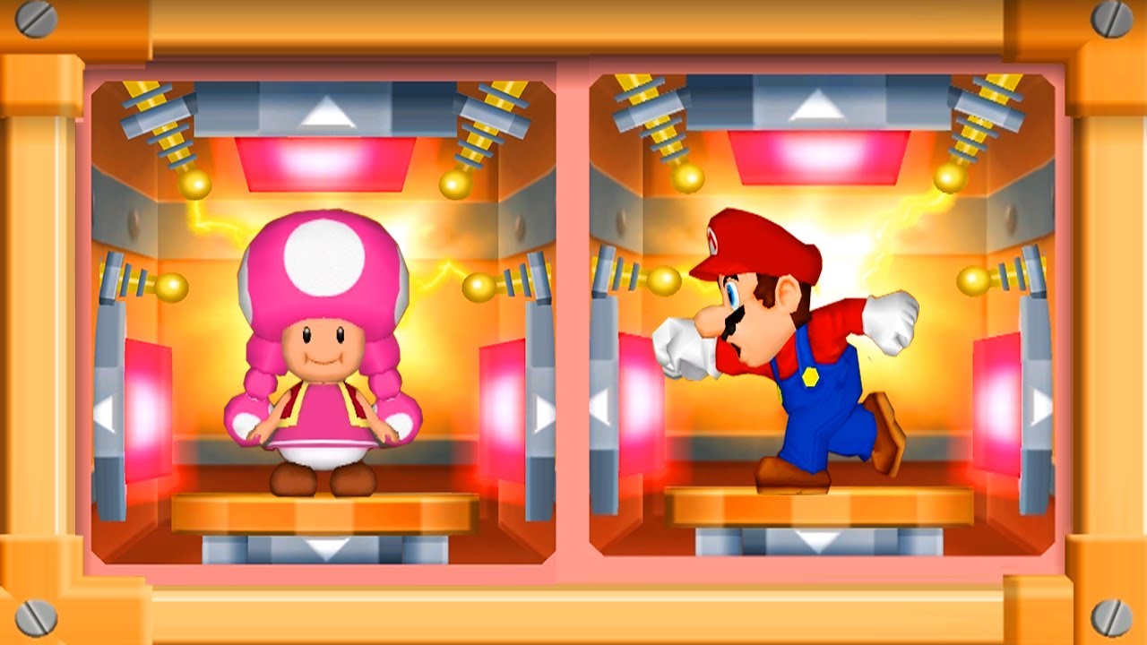 Mario Party 7 Minigames - Mario vs Toadette vs Luigi vs Waluigi