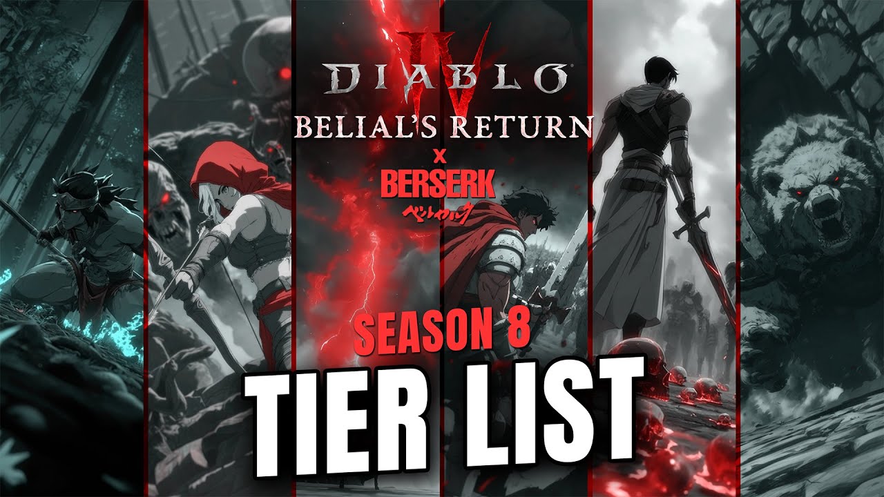 Season 8 Tier List with the BEST Builds for Diablo 4