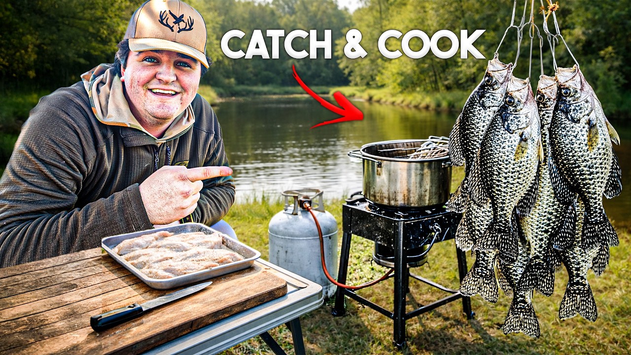 This Pond Was LOADED With SLABS! (WALMART CATCH N COOK)