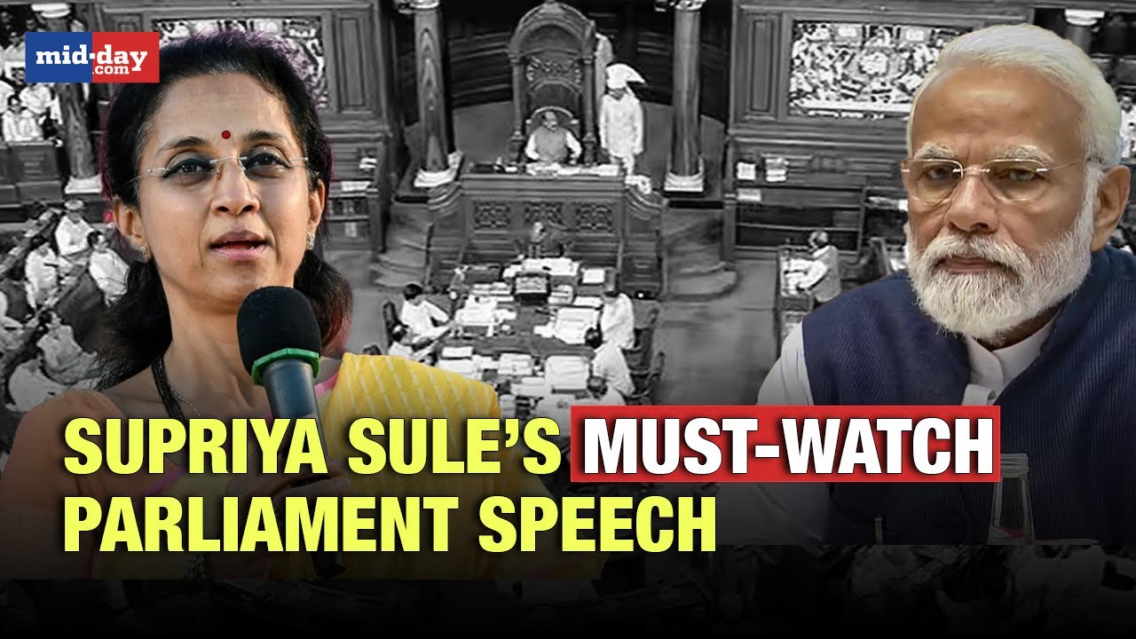 Supriya Sule In Parliament Speech Slams Modi Govt  On Manipur, Vande Bharat & No-Confidence Motion