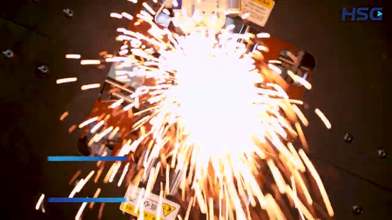 HSG Laser R2 2-chuck economic tube laser cutting machine.
