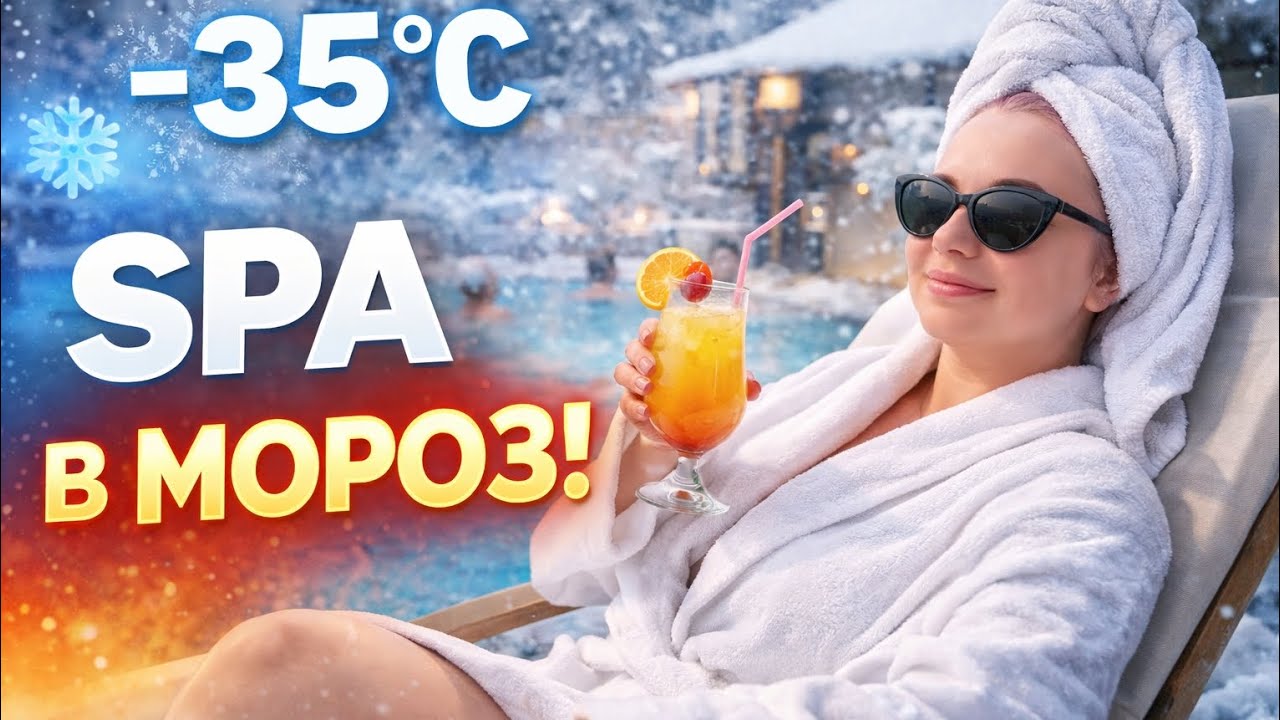 Рискнули и поехали в открытый СПА при -35°С. Суровый отдых в Канаде