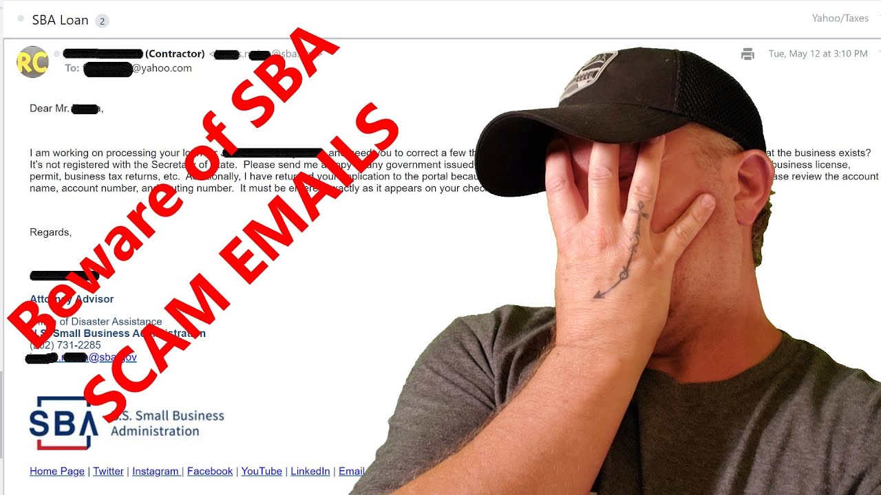 SBA EMAIL SCAM OR REAL? - BE CAREFUL WITH FAKE EIDL / SBA LOANS