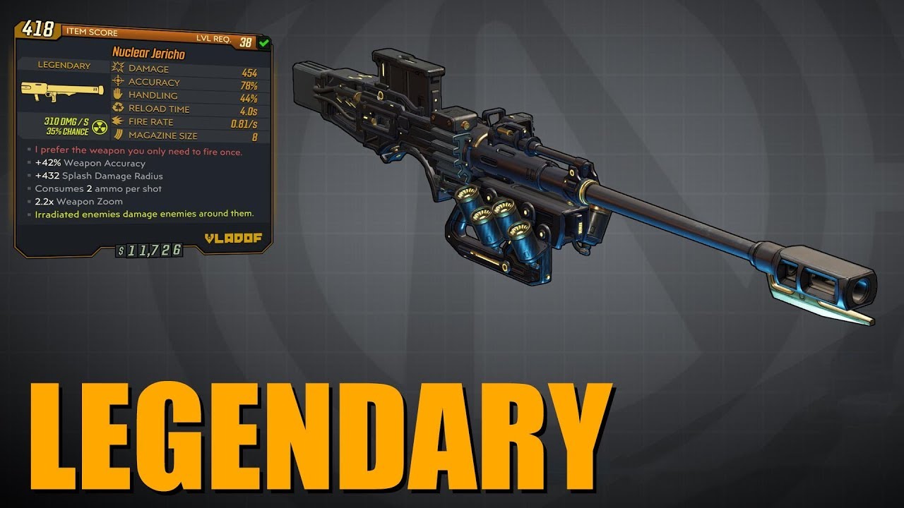 Borderlands 3 LEGENDARY - NUCLEAR JERICHO ROCKET LAUNCHER