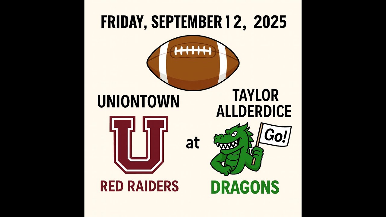 WPIAL Pittsburgh City League High School Football Uniontown at Taylor Allderdice 9/12/25