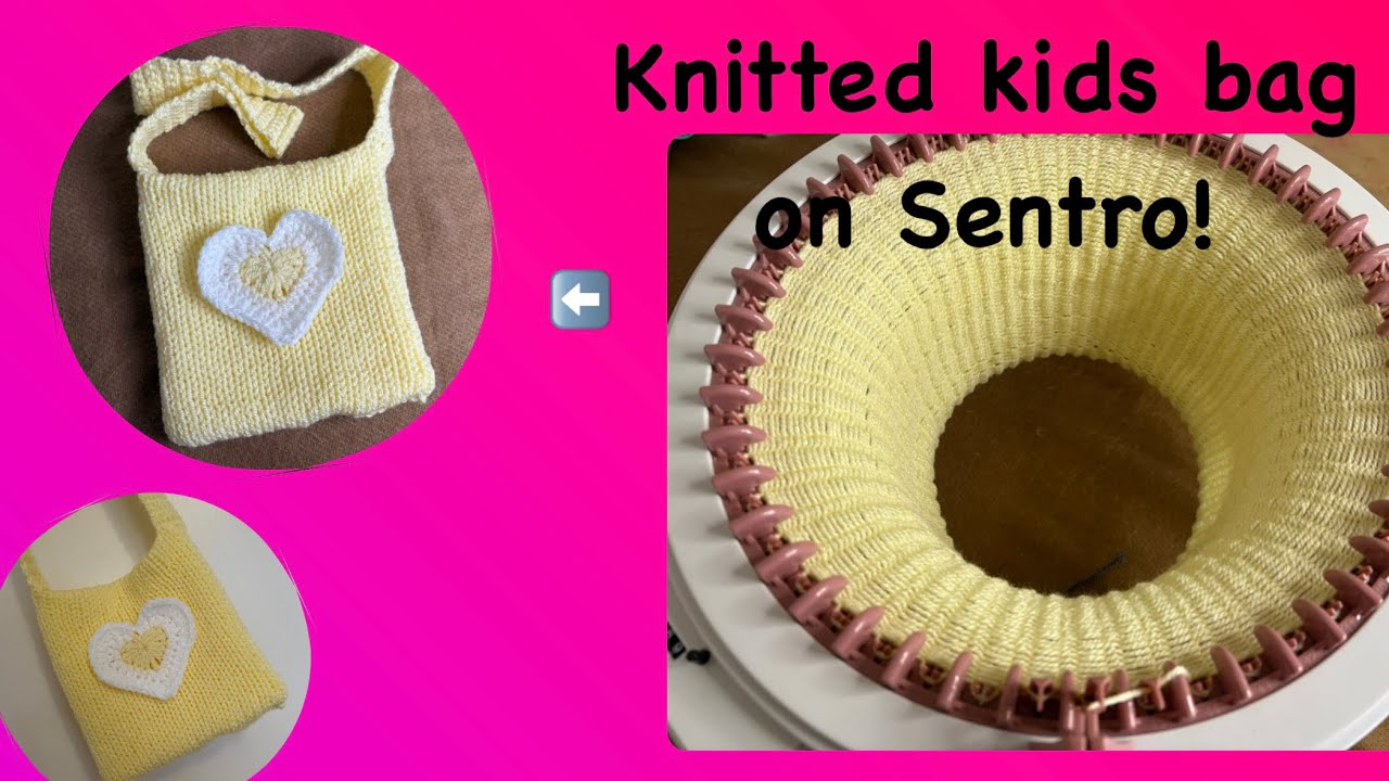 How to knit a kids Bag | SENTRO | KNITTING MACHINE