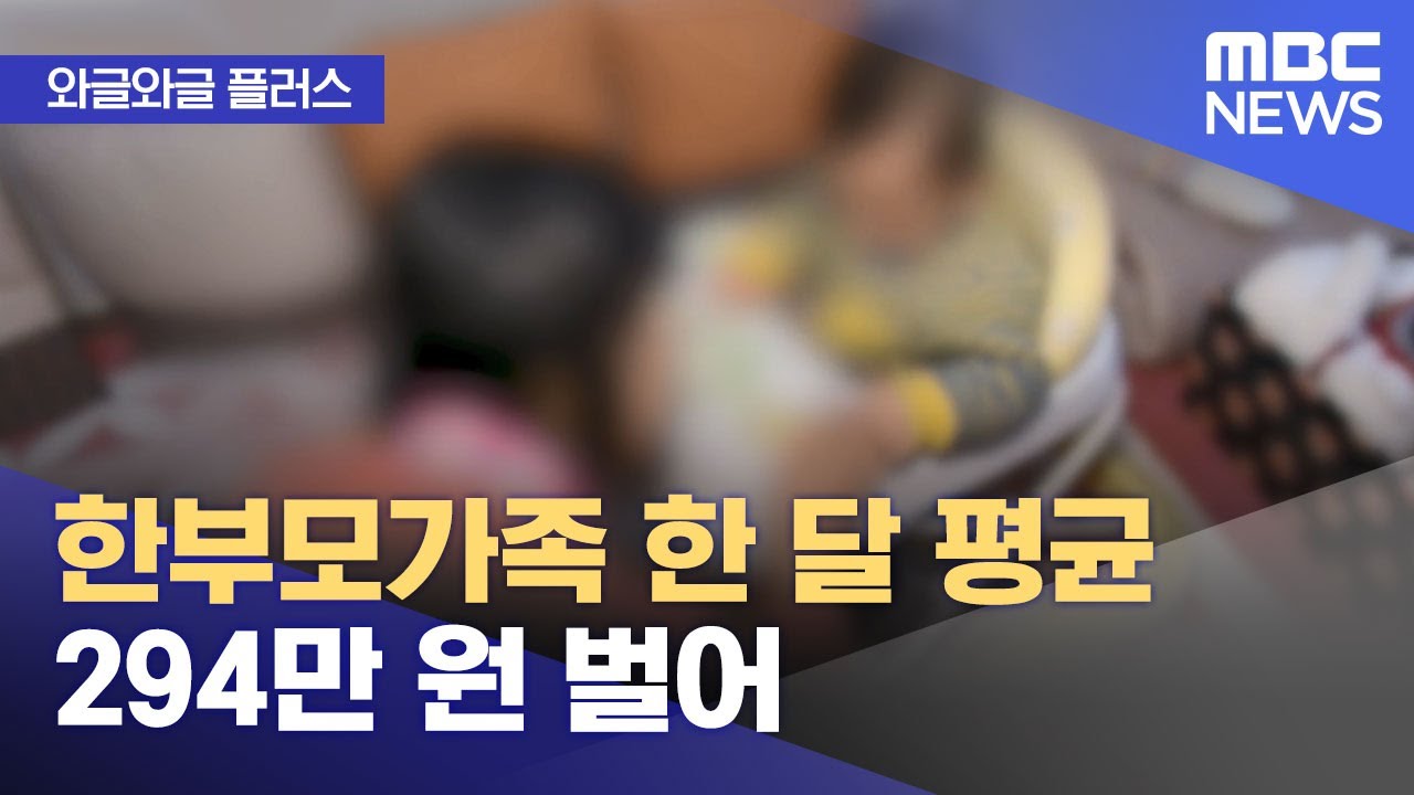 [와글와글 플러스] 한부모가족 한 달 평균 294만 원 벌어 (2025.03.31/뉴스투데이/MBC)