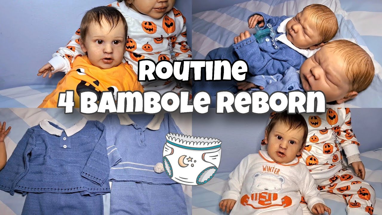 ROUTINE di 4 BAMBOLE REBORN! 👚🩵