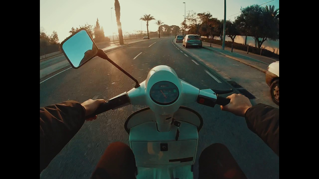 Vespa pk 75 XL on board GoPro hero 7 white