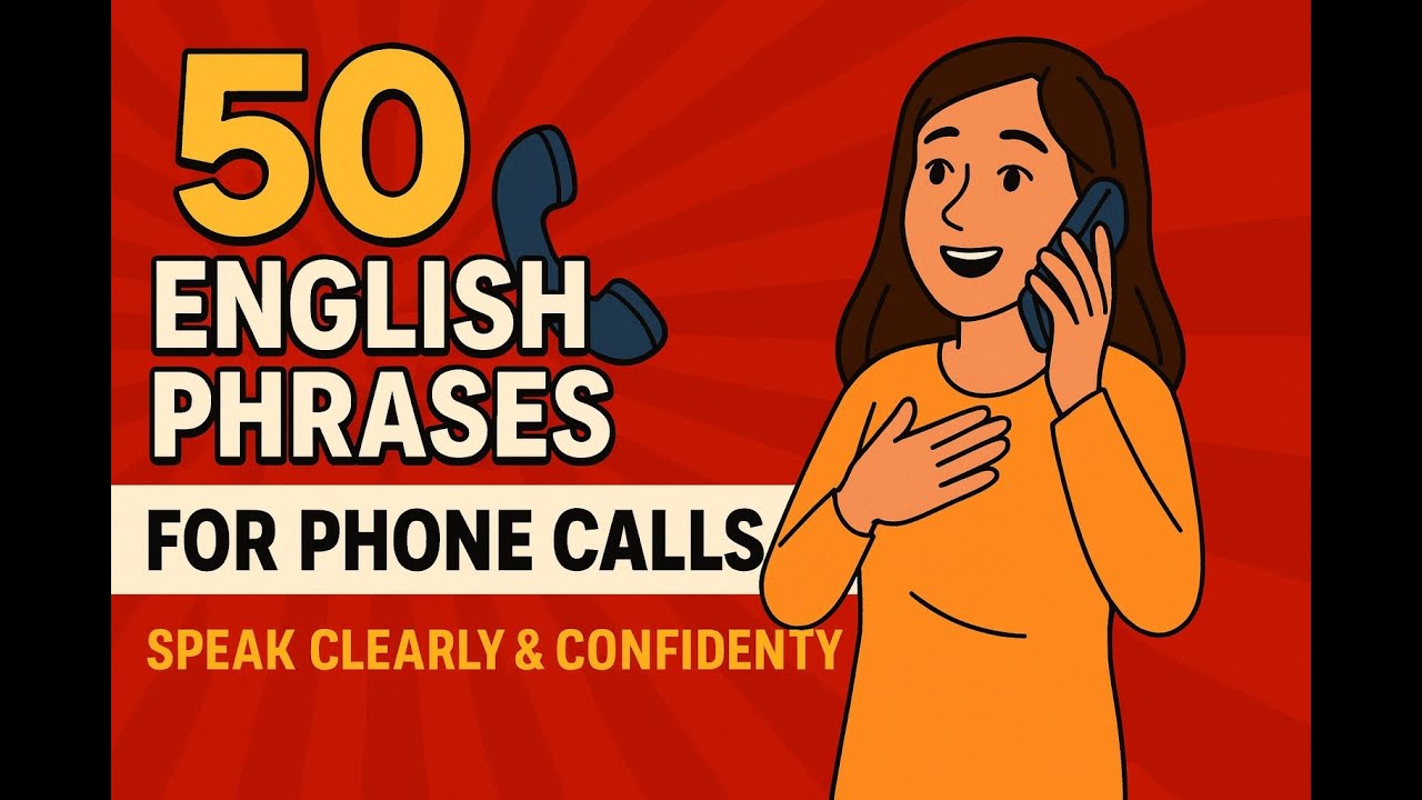📞 50 English Phrases for Phone Conversations – Speak Clearly & Confidently (A2–B1)