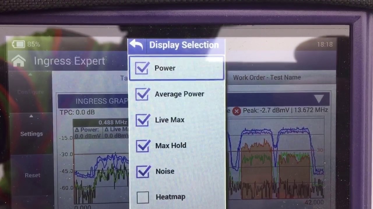 Viavi OneExpert Ingress Expert function