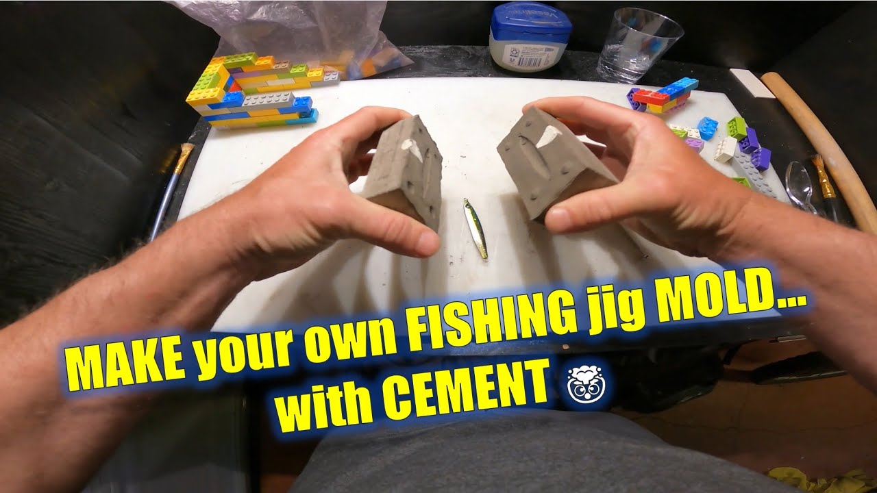 MAKE your own FISHING jig MOLD...with CEMENT 🤯