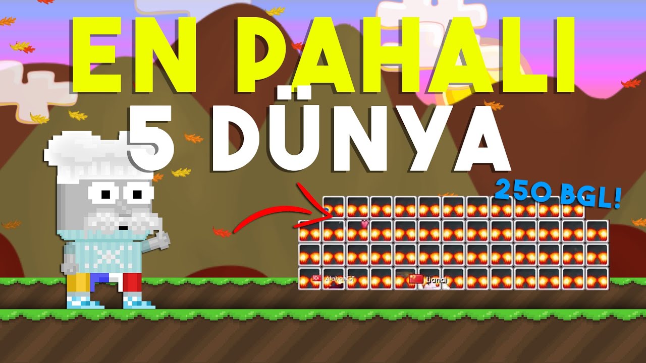 GROWTOPİADAKİ EN PAHALI 5 WORLD! (200 BGL!) - Growtopia Türkçe