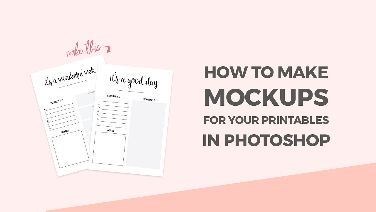 How to make mockups for your printables in Photoshop