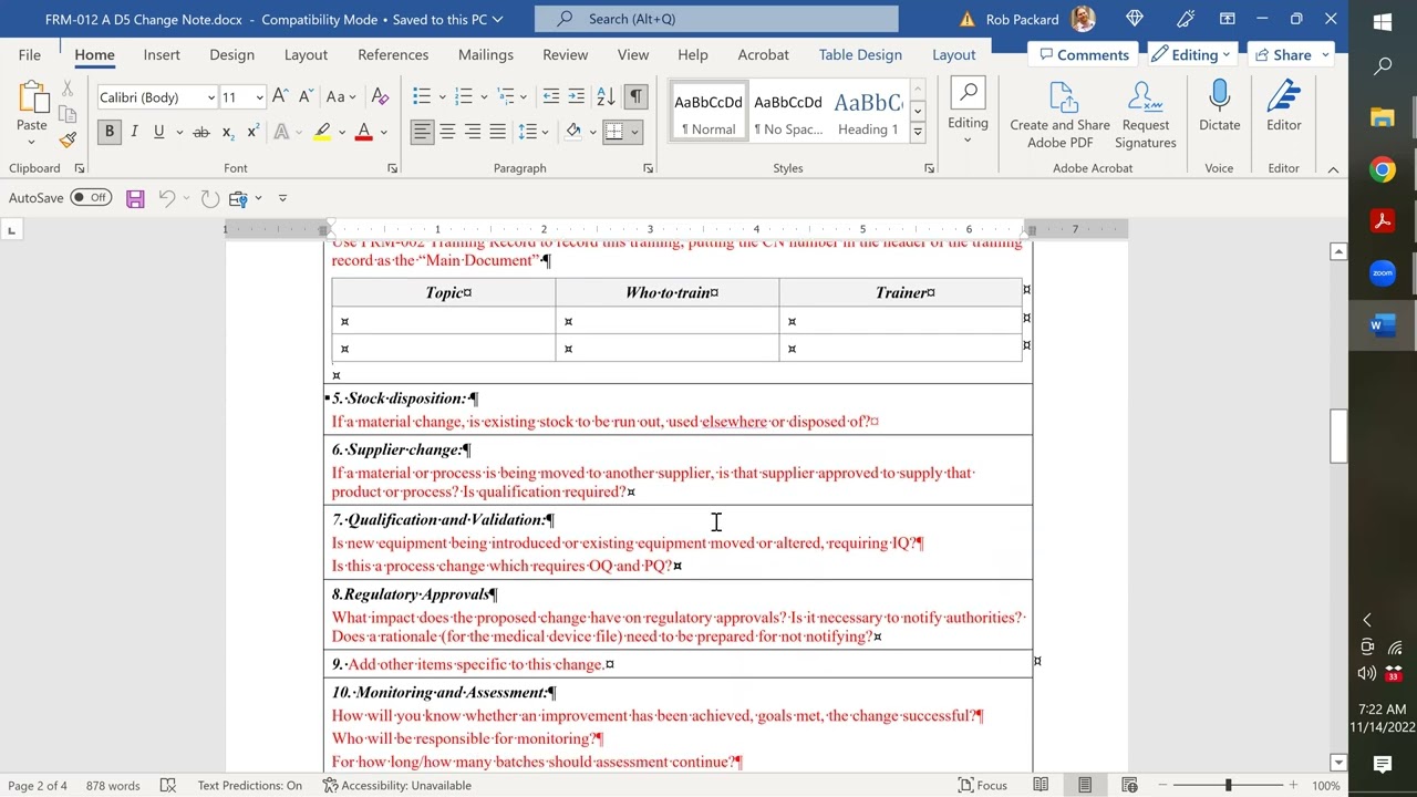 SYS-006 Change Control Procedure