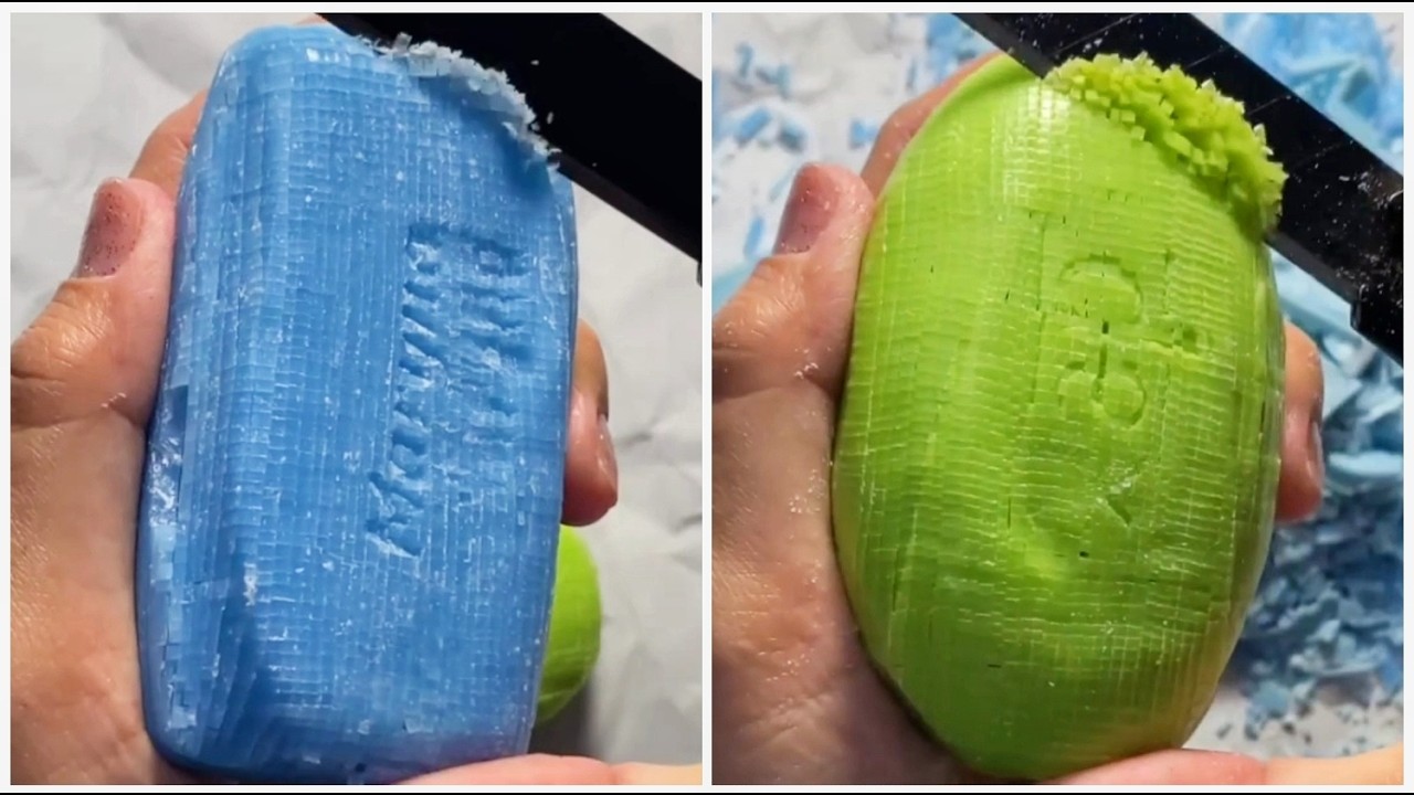 ✨ ASMR Soap Carving for Stress Relief ✨
