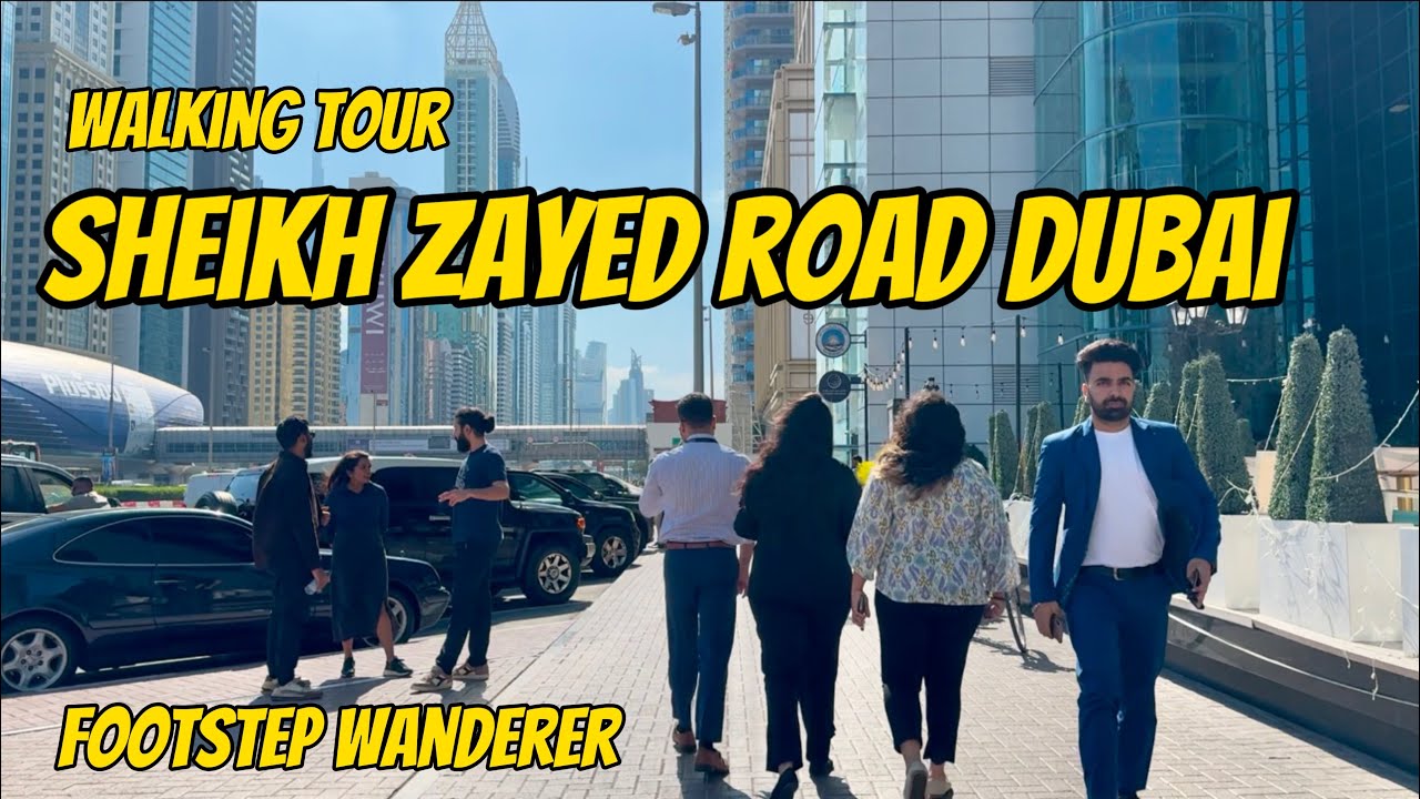 Real Walk Experience along Sheikh Zayed Road Dubai 🇦🇪