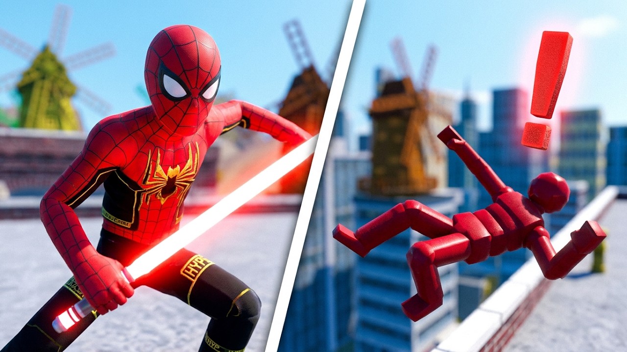 SPIDER-MAN vs NPC AI - ULTIMATE ACTIVE RAGDOLL PHYSICS FIGHT